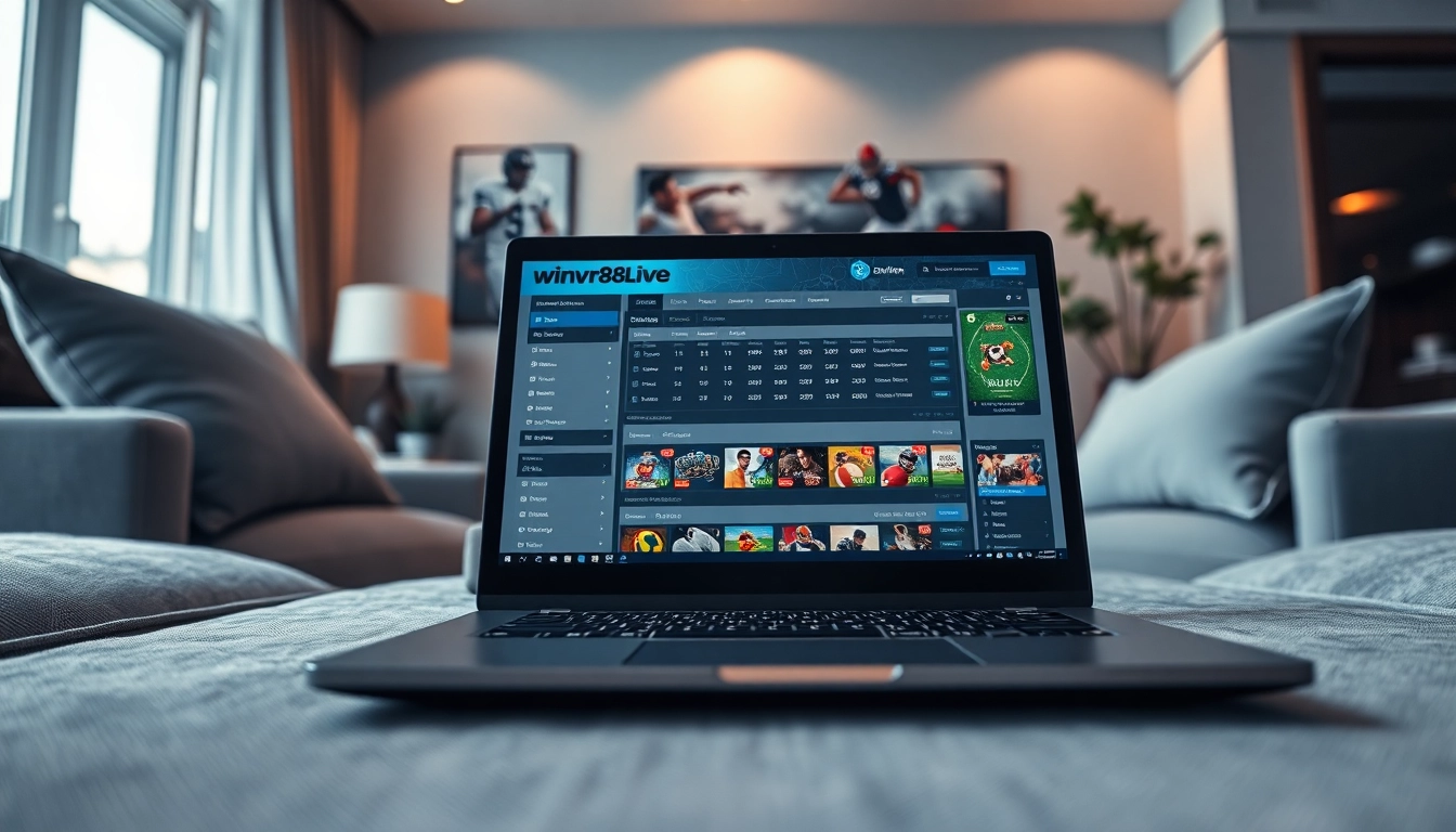 Explore the engaging online betting interface at winvn88.live in a modern setting.