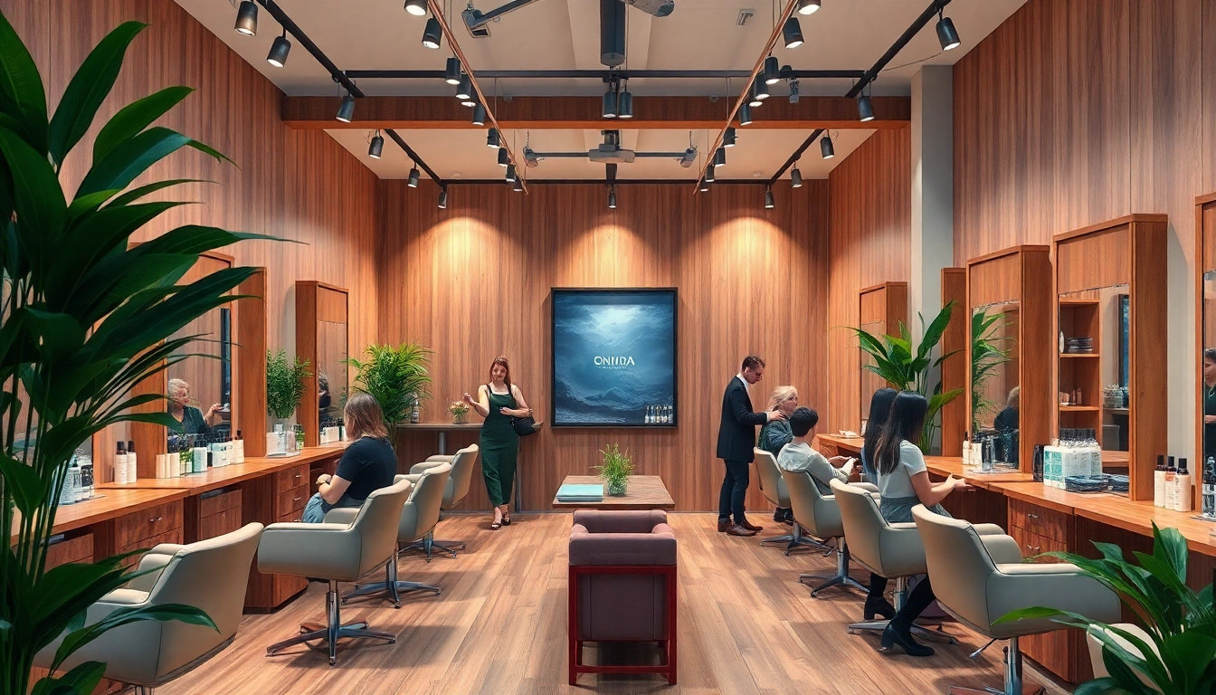 Experience the vibrant atmosphere at addendum salon with skilled stylists creating stunning hairstyles.