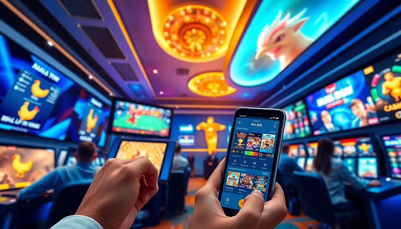 Engage with live betting on dagawin.live, showcasing thrilling chicken fights and casino games in a vibrant digital interface.