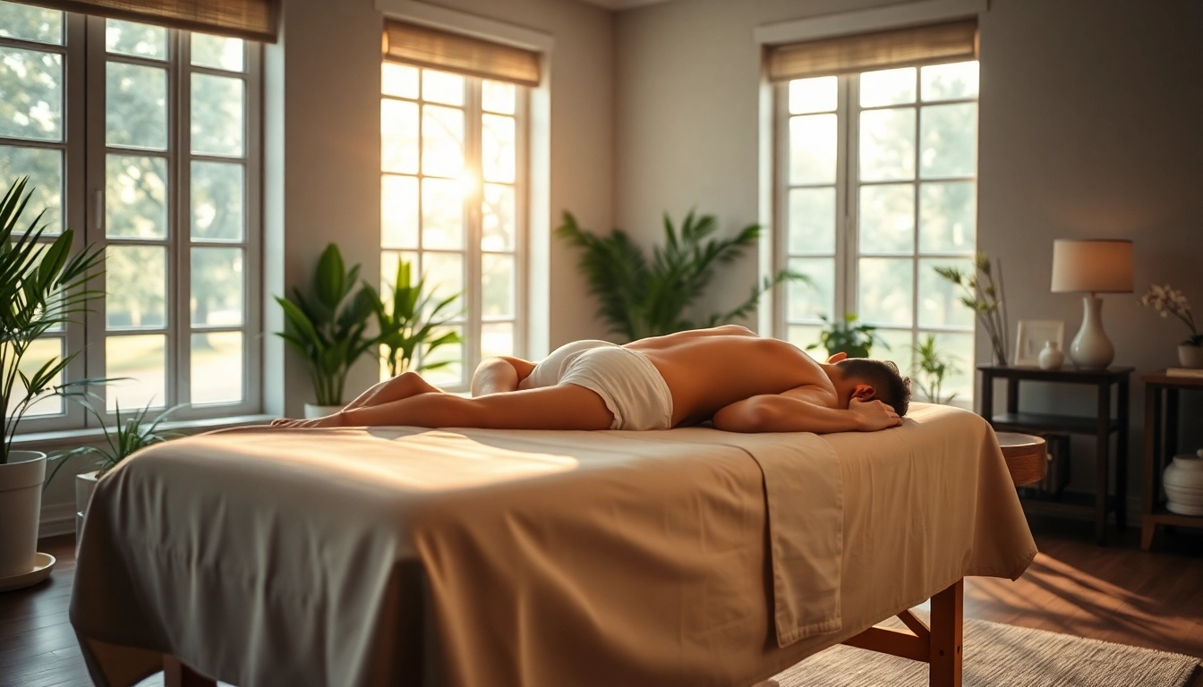 Deep tissue massage session showcasing a therapist applying techniques for pain relief.